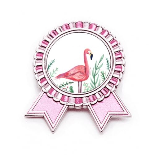 Broche brique tropicale en métal rose M, la finition haute joaillerie fantaisie