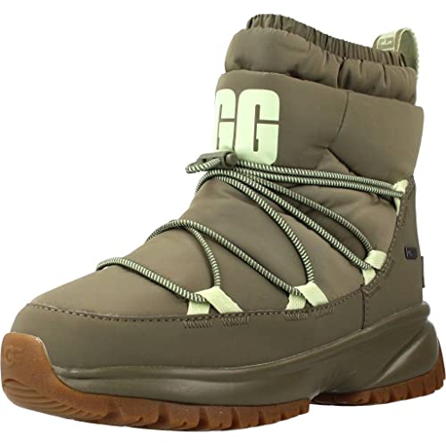 UGG Yose Puffer Mid, Stivale Donna, Verde Burnt Olive, 37 EU