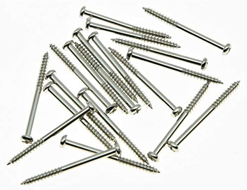 Dopro 20pcs Nickel Bass Pickup Mounting Screws for Precision Bass J Bass or P90 Soap Bar Pickups