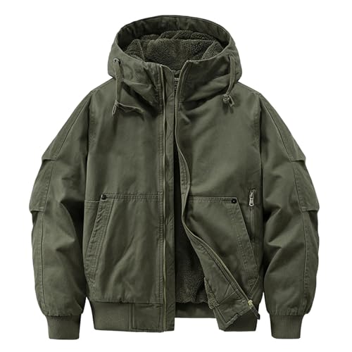 Veste d'hiver en polaire homme contre le froid blouson chaud confortable