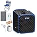 COSTWAY Cabina Sauna a Vapore, Sauna da Casa Portatile con Telecomando, 9 Livelli di Temperatura, Timer 99 Minuti e Sedia Pieghevole, Spa Personale per Casa (Nero)
