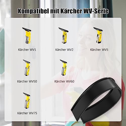 Gummilippe für Kärcher Fenstersauger, Ancable 280mm Ersatzlippe für Kärcher Akku-Fenstersauger, 3 Stück Abziehlippe Kompatibel mit WV1 WV2 WV5 WV50 WV55 WV60 WV75