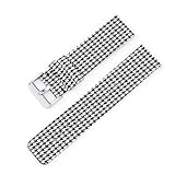 YGUK0J 12mm 14mm 16mm 18mm 20mm 22mm Cinturino in tela di nylon compatibile con Samsung Galaxy Watch 3 42mm 46mm Active 2 Gear S2 S3 cinturino da polso(Plaid,22mm)