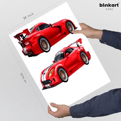 Image of BLINKART Dodge Viper ACRCar Posters Sticker Gift Items for Boys Room Wall Decor || Comes with Double-Sided Tape|| Decoration Bedroom Living Room Office Studio Decor | 12x18 In (A3) - CAR-287