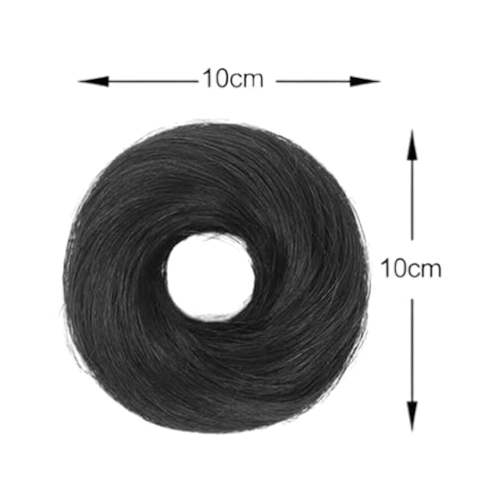 Natural Human Hair Messy Bun Scrunchie, Black