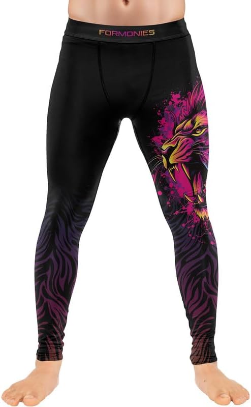 Predators Jiu Jitsu Compression Spats Men's Legging for Sports MMA BJJ Workout Wrestling