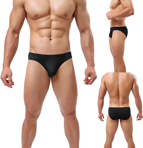 Mens Bikini Underwear Micro Fiber Modal Briefs Low Rise Pack2