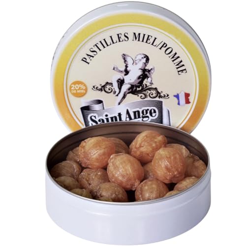 Saint Ange Honey Apple 50g | Traditional 100% French Sweets | Imported from France | Pastilles | Hard Candy