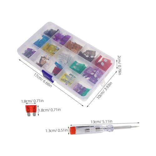 Kit de fusibles automotrices ABOOFAN 100 piezas con tester y extractor para autos, camiones y SUVs, diseño ligero miniatura 2