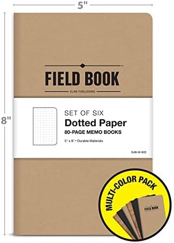 Miniatura 3 de Elan Publishing Company Cuaderno de campo - 5 x 8 pulgadas - Colores combinados - Cuaderno de notas de gráficos de puntos - Paquete de 6