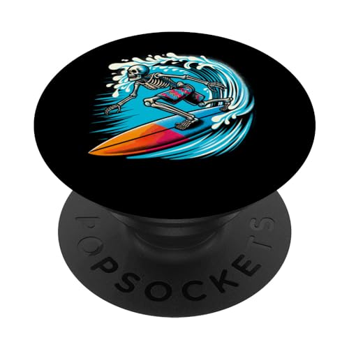Cool Surfing Skeleton Surfer Surfboard Lover Surfboarder Fan PopSockets Swappable PopGrip Cool Surfing Skeleton Surfer Surfboard Lover Surfboarder Fan PopSockets Swappable PopGrip