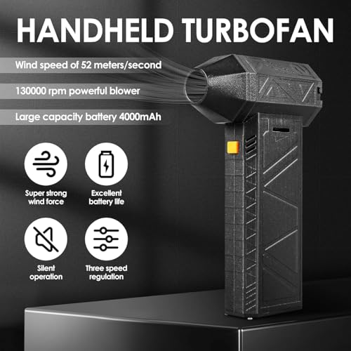 Image of CLOUDSALE Mini Super Jet Blower, 130000 RPM Cordless With Infinite Speed Adjustment, Portable Hand Held Powerful Fan for Cleaning Car & Home Appliances