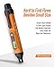 Gas Leak Detector; VITITE Propane and Natural Gas Detector; Mini Portable Gas Alarm to Locate Combustible Gas Leak Sources for Home and RV (Includes 2 Batteries & Carrying Pouch) - Orange