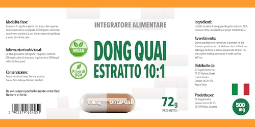 Hepatica Dong Quai 5.000mg Äquivalent | 10:1 Extrakt (500mg) | 120 Vegane Kapseln | Hochdosiertes Frauenwohl & Hormonelle Balance | Laborgeprüft | Nahrungsergänzungsmittel