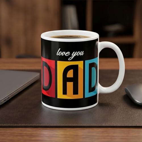 Image of exciting Lives Love You Dad Fathers Day Mug- Gift for Diwali, Christmas Day, Birthday, Anniversary, Gift for Father, Dad, Papa, Father-in-Law - 330 ML