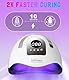 JOFLVA UV Lampe Nägel 380W, 81 LED Gelnagellack UV Lampe, UV Lampe Gelnägel, 4 Timern LCD Display, Auto-Sensor Schnell Nageltrockner Geeignet für alle Nagellampe für Maniküre Haus und Salon