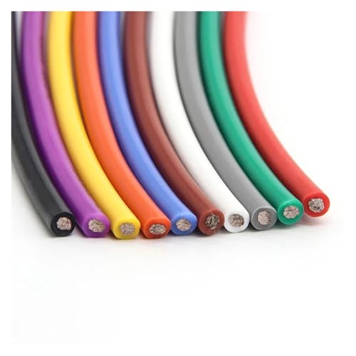 Câble électrique silicone souple 22AWG Xuro rouge de 10 mètres pour éclairage LED