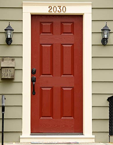 6 Inch House Numbers, Heavy Duty Rustic Cast Iron Metal Home Address Number With Unique Hammered Appearance, Golden, Number 2 #TOP3