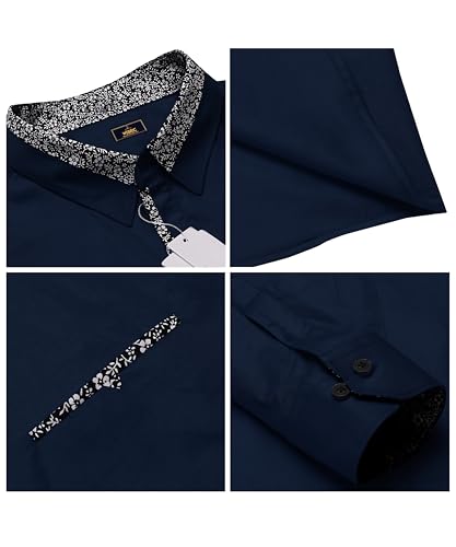 Image of Mens Shirt | Black Cotton Blend Casual | Regular Fit | Full Sleeve | Printed Spread Collar | Solid Plain Style | Summer Office Wear | Stylish Shirt for Men