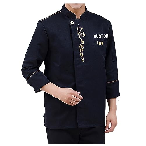 Lpstop Chaqueta de chef personalizada chaqueta bordada uniformes de cocina de manga larga para hombres mujeres
