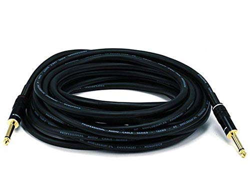 Monoprice Cable de Audio 1/4 Pulgadas TS Macho a Macho 1.8 m Negro miniatura 3