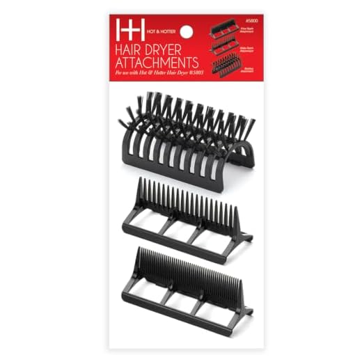 Annie Hot & Hotter Hatchet Hair Dryer Attachment Set #5803 – 3-Piece Comb Kit (Exclusive Fit, Not Compatible with Other Dryers)