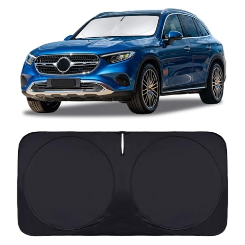 for GLC300 Windshield Sun Shade Foldable Sunshade for Mercedes Benz 2017-2022 GLC SUV Windshield Cover Car Front Window Sun Visor Shield 2024 for Benz GLE350 GLK GLA GLB GL ML350 EQC Car Accessories