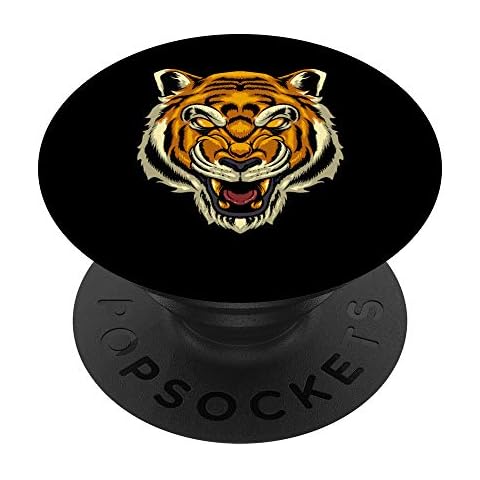 Scary Tiger Head Gift - Safari Predator Animal Tiger PopSockets Swappable PopGrip Cover