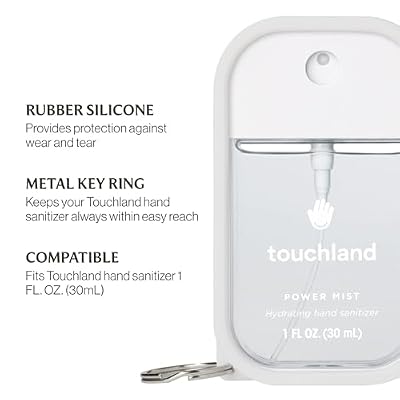 Touchland Hydrating Hand Sanitizer Spray Care Trio Set (Revitalizing Glow Mist and Ultra-Soothing Gentle Mist, Icy White Hand Mist Case) 2 x 1 FL OZ Travel Size Mists, 1 x Accessory Included