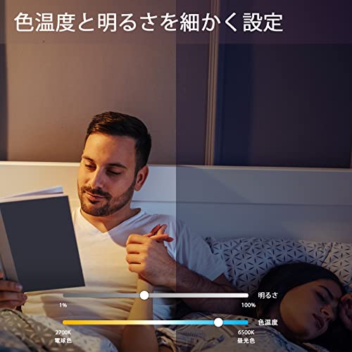 LUMIMAN LED スマート電球 E26 調光調色 60W相当 電球色・昼光色対応 マルチカラー 1600万色 Alexa/Google Home/Siri対応 ハブ不要 2個入り LM530