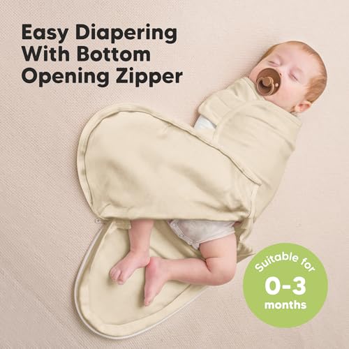 Image of Baby Swaddle Sleep Sacks with Zipper - 3-Pack Swaddles for Newborns 0-3 Months, Infant, Baby Girls, Boys, Soft & Durable Newborn Sleep Sack, Easy Diaper Change Swaddling Blanket (Slate, OS)