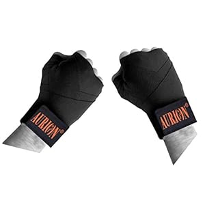 Aurion 3434 Canvas Boxing Hand Wraps, 108-inch (Black/Red/Blue)