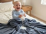 Bedding Aid wasserdichte Decke – Hundedecke Wasserdicht, Liebesdecke, Katzendecke & Sofa-Hundedecke – Reversible Kuscheldecke Dunkelgrau/Hellgrau (102×152 cm)