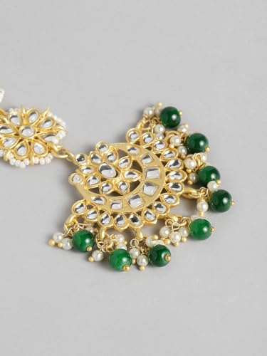 Juego de joyas tradicionales de Kundan ligeras que no pesan para aguantar toda la boda 4