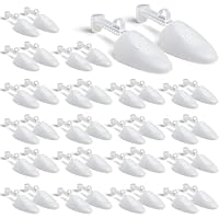 Kaxtde 20 Pairs Plastic White Shoe Stretchers Bulk, Adjustable Shoe Trees for Men Women, Portable Shoe Shaper Stretcher for Adults Leather Sneakers Boots Trainer Heels Beans
