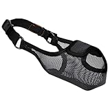Mesh Dog Muzzle with Soft Adjustable Strap, Prevents Nipping and Eating, Snout Size 22–24 Cm, 6 Cm Nose Length, Lightweight and Secure Fit
