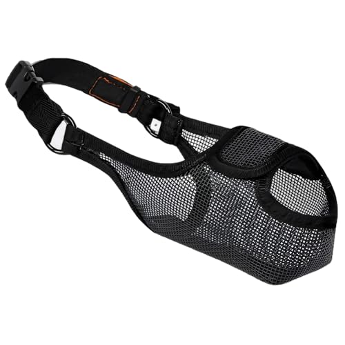 Mesh Dog Muzzle with Soft Adjustable Strap, Prevents Nipping and Eating, Snout Size 22–24 Cm, 6 Cm Nose Length, Lightweight and Secure Fit