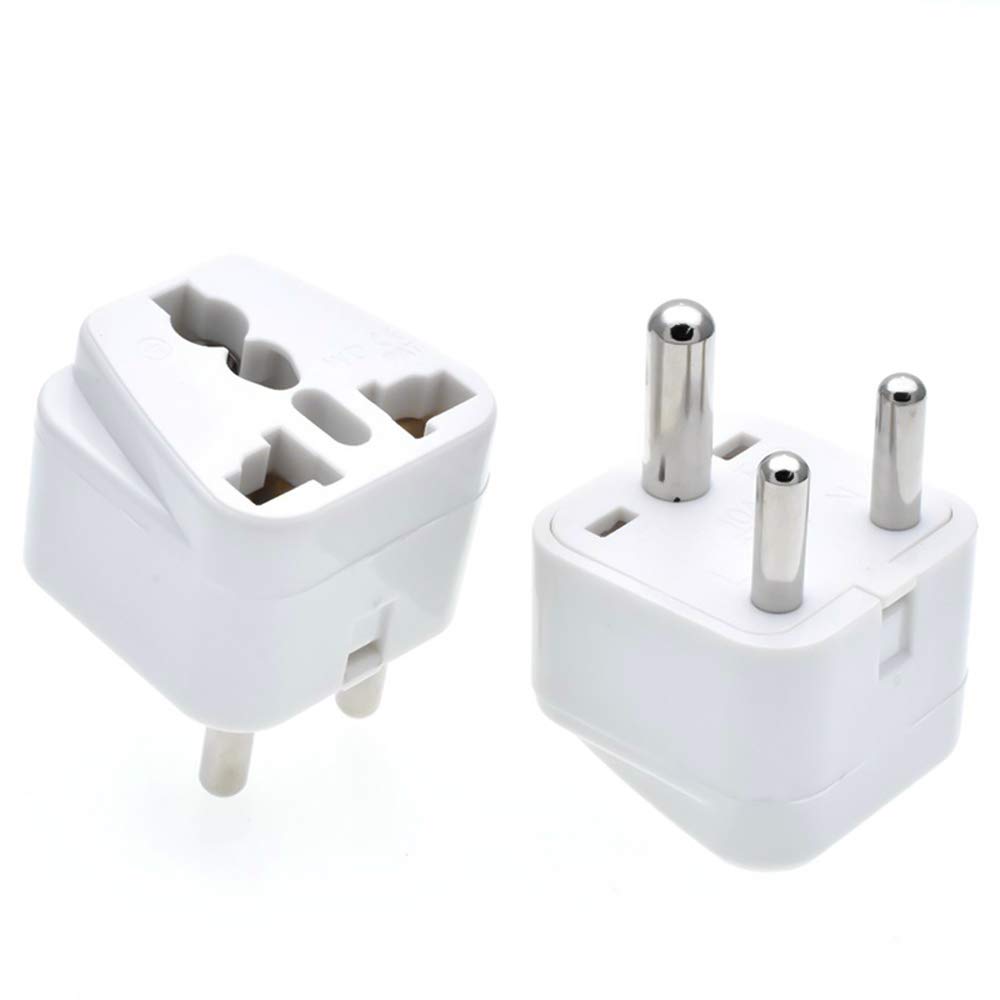 Docooler South African Switch Plug Converter Type M Plug Adapter Safe Grounded Small Travel Adapter Plug for South African/Indian Travel Power Plug Adapter Converter 0-10A 250V