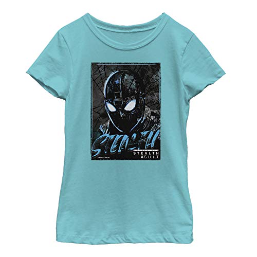 T-shirt Spider-Man Marvel fille bleu idéal pour l'école et le sport