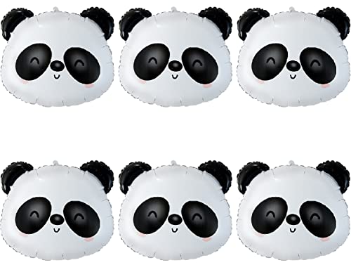 Panda Head Balloons - 22" Animal of Panda Foil Balloons for Jungle Farm Zoo Safari Theme Birthday Baby Shower Party Decoration