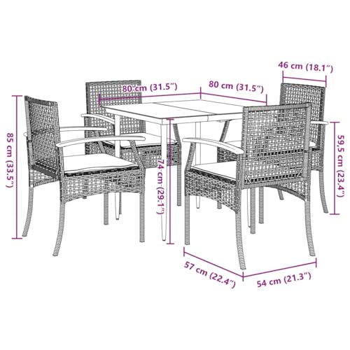 Salon de jardin résine tressée compact pour aménager une petite terrasse - 4