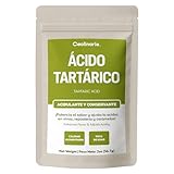 Coolinario Ácido Tartárico en Polvo (56 g) Acidulante Natural para Vinos, Repostería y Caramelos | Ajusta Acidez | Sustituto de Crema Tártara | Grado Alimenticio