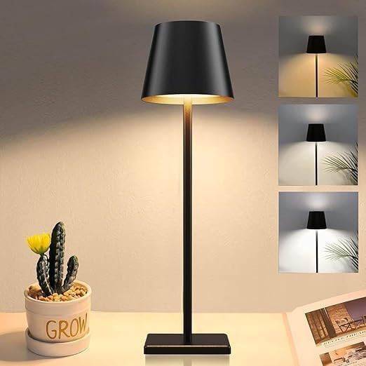 Rechargeable Cordless Table Lamp | Portable Battery Operated LED Desk Lamp with Touch Control, USB Type-C Charging, Dimmable Night Light for Bedroom, Dining Table, Office (Multicolour)-image-22
