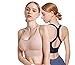 Sujetador Deportivo Tops Sujetador de Yoga para Mujer Tallas Grandes Top Gimnasio Sujetador Deportivo de Alto Impacto Sexy Push Up Racer Back Bra Fitness Gym Correa Mariposa Wear (S, Beige)