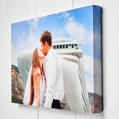 SwiftprintUK Personalised Canvas Photo Prints Your Photos on Canvas Square Framed Gallery Wrapped Perfect for Home Pictures Decor and Gifts 25x20cm (10x8in)
