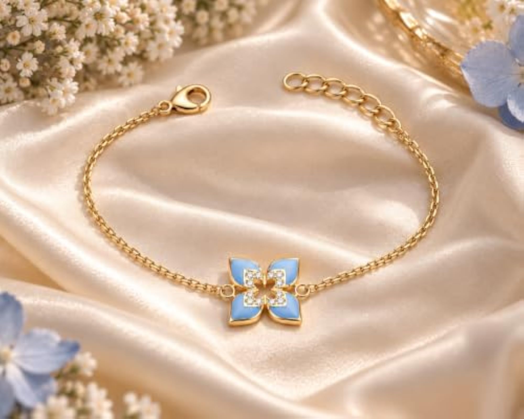 Keepsakes Azure Blossom Bracelet, Elegant Gift