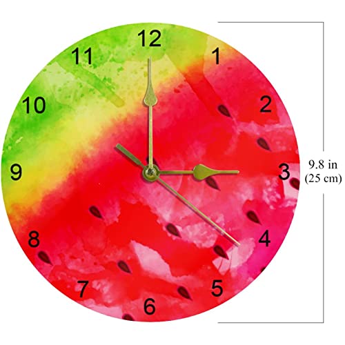 Horloge murale silencieuse pastèque, le cadeau déco idéal pour enfant