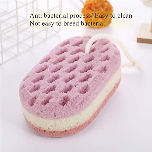 Yopay 6 Pack Bath Sponge, Soft Sponge Loofah Body Shower Sponge, 100% Fiber Body Scrubber For Men, Women, Kids, Soothing Body, Exfoliating, Cleaning, Fine, Rich Lather #TOP2