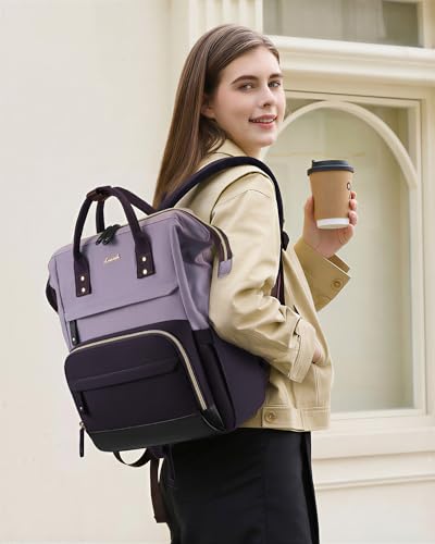 Image of LOVEVOOK Laptop Backpack for Women, 17 Inch Work Business Backpacks Purse With Large Capacity