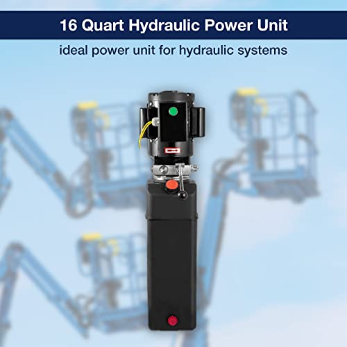 Lfgud D0071C0008 Hydraulic Power Unit 16 Quart 4 Gallon Hydraulic Pump 220V 3450 Rpm 2Hp Single Phase Electric Hydraulic Car Lift Pump thumb #1